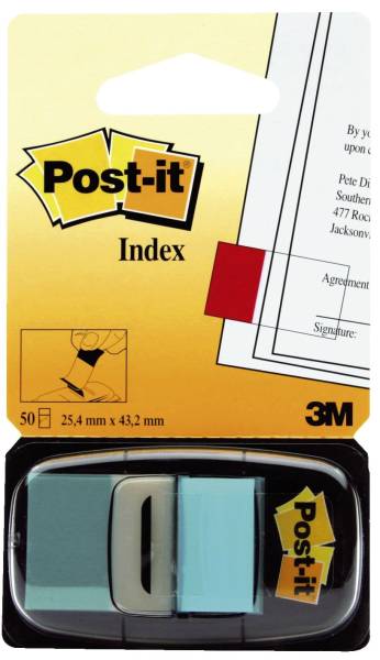 POST-IT Index 25,4x43,2mm türkis 680-23