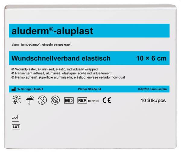 SÖHNGEN aluderm-aluplast Wundpflaster 1009199 10St. 'a10x6cm