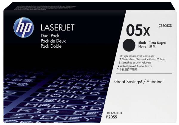 HP Lasertoner Nr.05X 2ST schwarz CE505XD