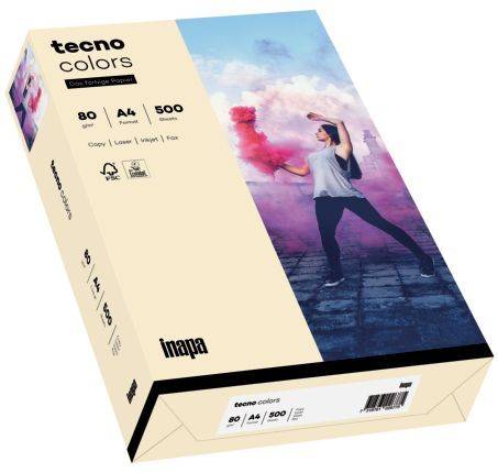 TECNO Kopierpapier A4 80g 500BL hellchamois 2100011396 Colors