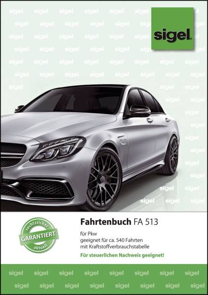 SIGEL Fahrtenbuch PKW A5 32 Blatt FA513