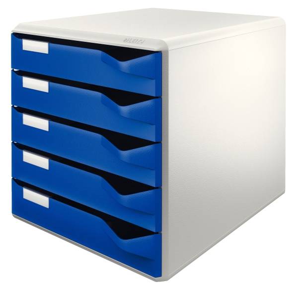 LEITZ Schubladenbox 5 Laden blau 5280-00-35