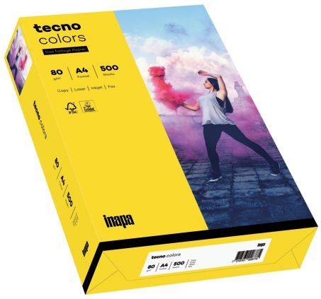 TECNO Kopierpapier Colors A4 80g 500BL i.gelb 2100011402