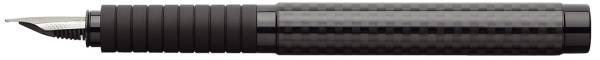 FABER CASTELL Füller EF Carbon schwarz 148822 Basic Bl.