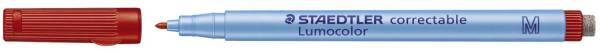 STAEDTLER Folienstift Lumocolor 1mm rot 305M-2 correctable