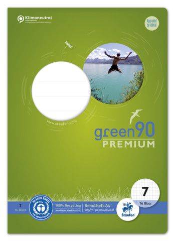STAUFEN PREMIO Heft LIN7 A4 16 Blatt 7mm kariert 040782007 90g