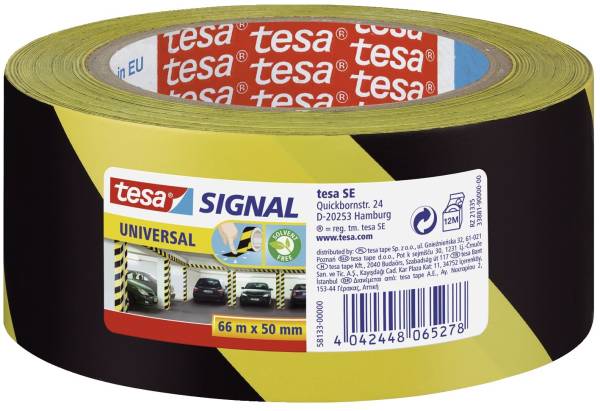 TESA Markierungsband gelb/schwarz 58133-00000-00 50mm 66m