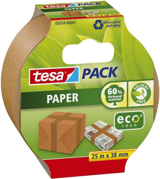 TESA Packband Papier 38mmx25m braun 05054-00007-02 reißfest