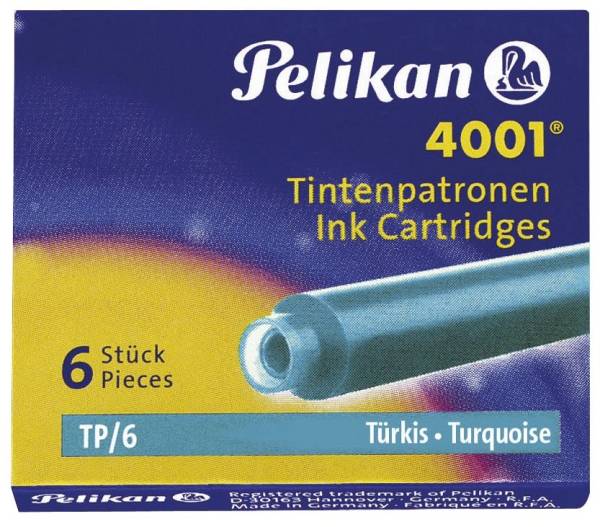 PELIKAN Tintenpatrone 4001 türkis 400142569 301705 4001 TP/6