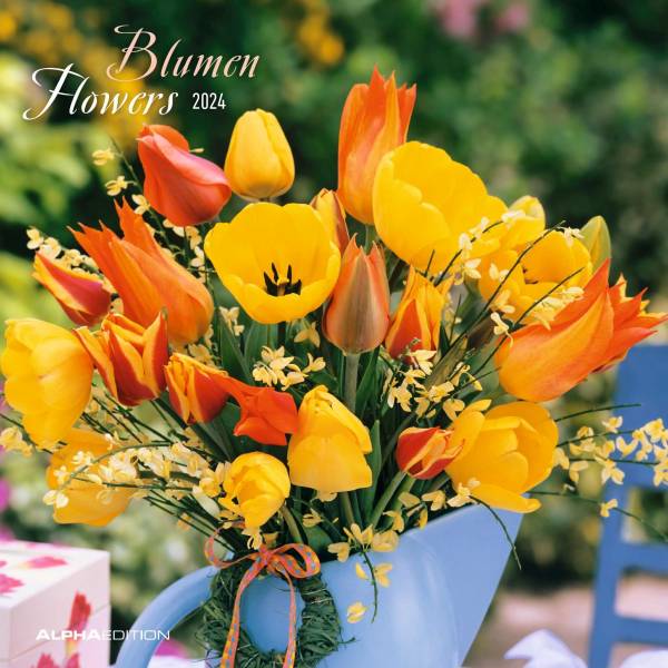 ALPHA Bildkalender Blumen 160344 30x30cm