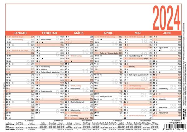ZETTLER Wandkalender A5 6M 1S 602530/904-0000