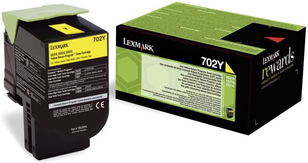 LEXMARK Lasertoner 702Y yellow 70C20Y0 Return