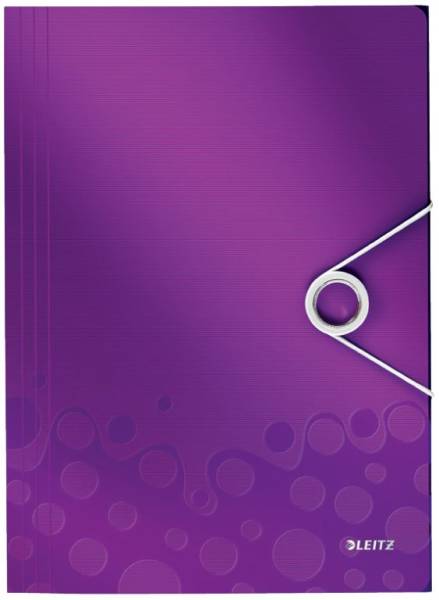 LEITZ Gummizugmappe A4 violett metal 4599-00-62 Wow PP