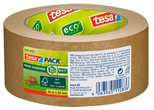 TESA Packband Papier ecoLogo braun 58291-00000-00 50mm x 50m