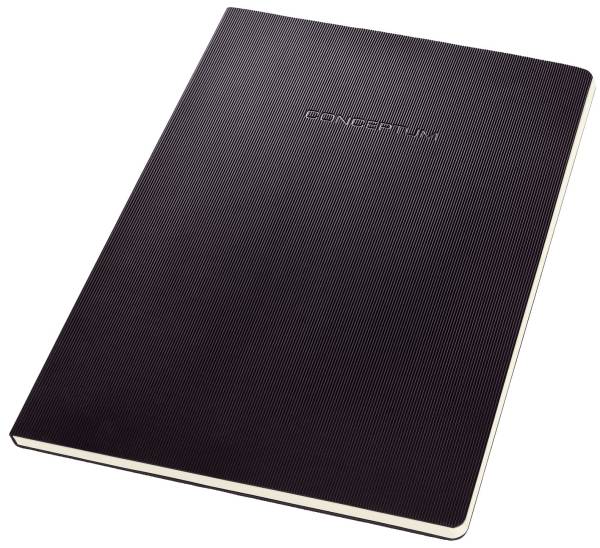 CONCEPTUM Notizblock ca.A4 kariert schwarz CO800 Hardcover