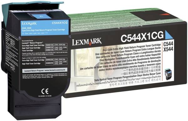 LEXMARK Lasertoner Return XHY cyan C544X1CG