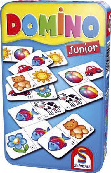 SCHMIDT Spiel Domino Junior 51240 in Metalldose