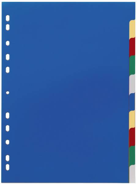 DURABLE Register Plastik blanko A4 10tlg. 6740 27 farbige Taben