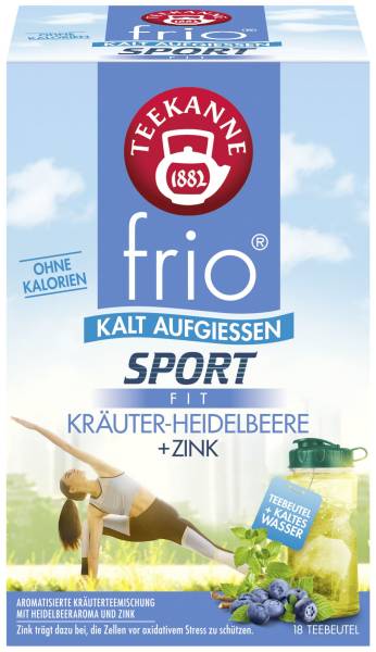 TEEKANNE Tee frio Sport Fit - Kräuter-Heidelbeere 7758 +Zink 18BT