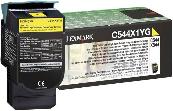 LEXMARK Lasertoner Return XHY yellow C544X1YG