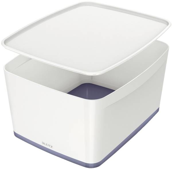 LEITZ Ablagebox MyBox groß A4 weiß/grau 5216-10-01 18 Liter