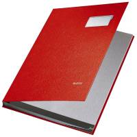 LEITZ Unterschriftsmappe 10 Fächer rot 5701-00-25 Einband PP-kaschiert