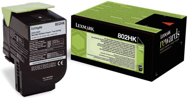 LEXMARK Lasertoner 802HK schwarz 80C2HK0 Return