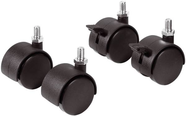 FRANKEN Rollenset f.Moderatorentafel 4ST schwarz ECO-UMRO