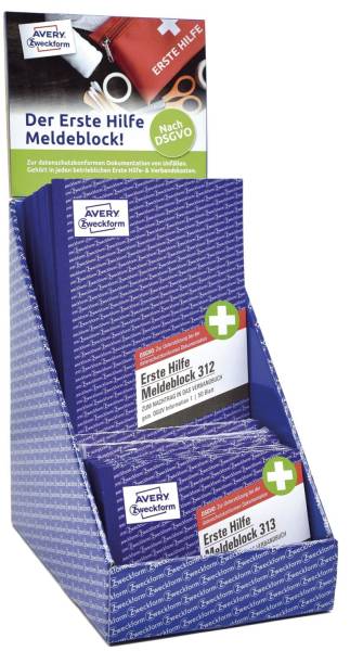 AVERY ZWECKFORM Meldeblock Erste Hilfe A5+A6 sortiert 48527