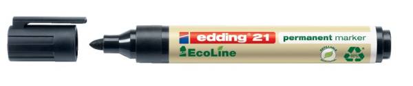 EDDING Permanentmarker 21 EcoLine 1,5-3mm sw 21001 Rundspitze nachfüllbar