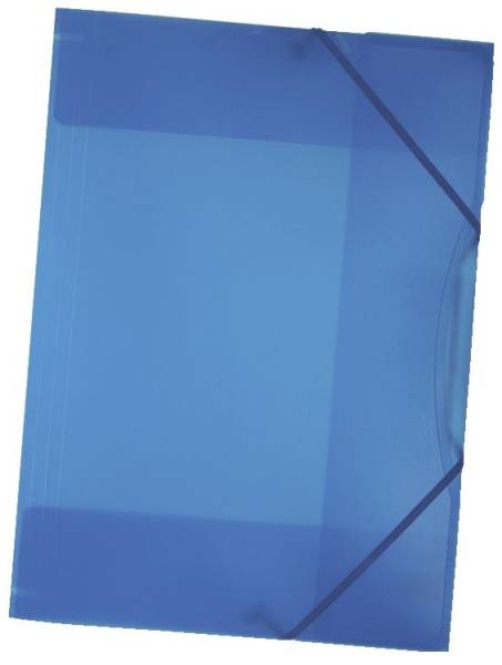 FOLIA Gummizugmappe A3 transp. blau 6994 Kunststoff