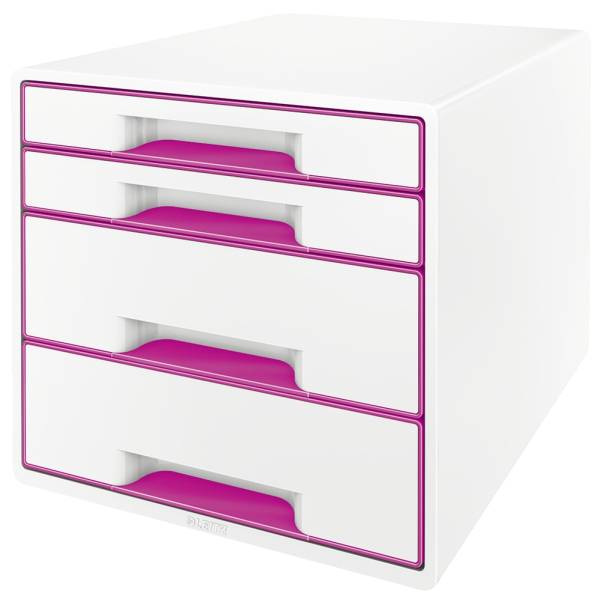 LEITZ Schubladenbox WOW CUBE pink metallic 5213-20-23 4 Schubladen