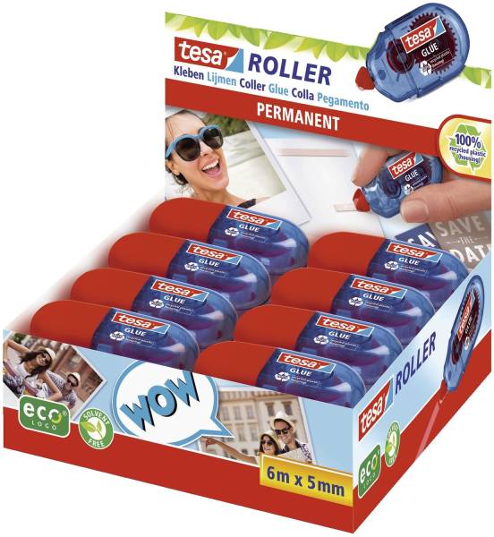 TESA Kleberoller Mini rot/blau 59819-00000-00 Display
