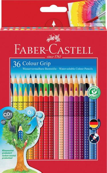 FABER CASTELL Farbstiftetui Colour Grip 36ST 112442 Ka-Et