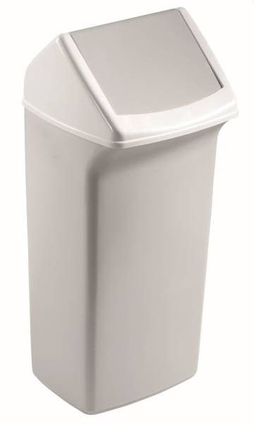 DURABLE Papierkorb 40L+Schwingklappe weiß/grau VEH2013002 Durabin