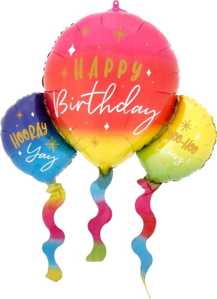 AMSCAN Folienballon Happy Birthday Balloons 4156601