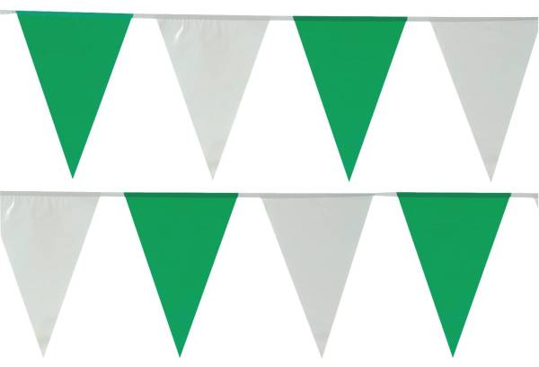 RIETHMÜLLER Wimpelkette Plastik grün/weiß 8805 4m wetterfest