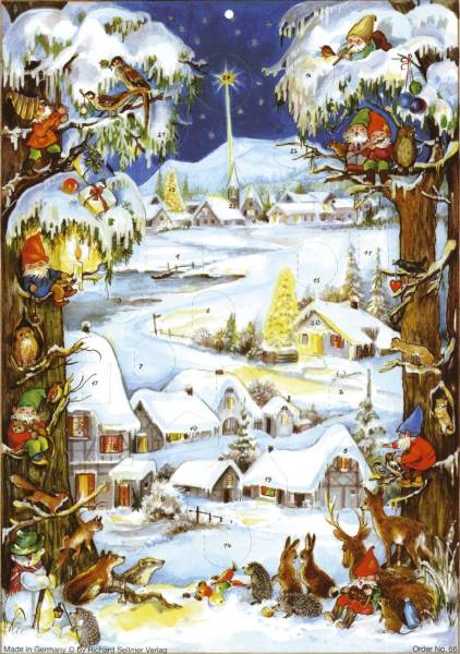 SELLMER Adventkalender Winterlandschaft 66 A4 Glimmer