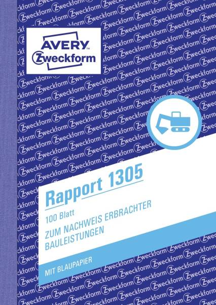 AVERY ZWECKFORM Rapport A6 100BL 1305