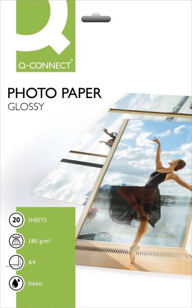 Q-CONNECT Inkjet Fotopapier A4 20BL KF01103 180g