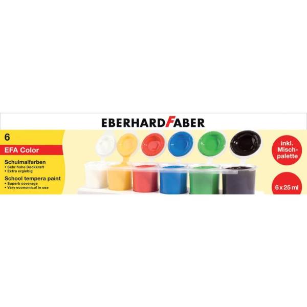 EBERHARD FABER Schulmalfarbe Set 6ST/ 25ml sort. 575506