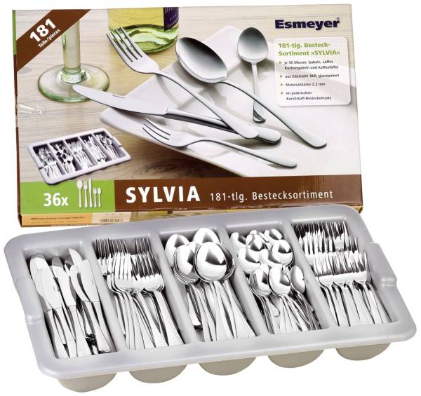 ESMEYER Besteck Sparset SYLVIA 18/0 156-065 181-tlg., f. 36 Personen