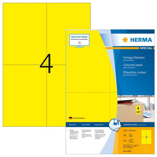 HERMA Universaletiketten 105x148 ge 4396 SuperPrint