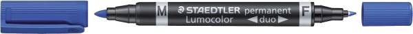 STAEDTLER Folienstift Duo perm. blau Lumocolor 348-3