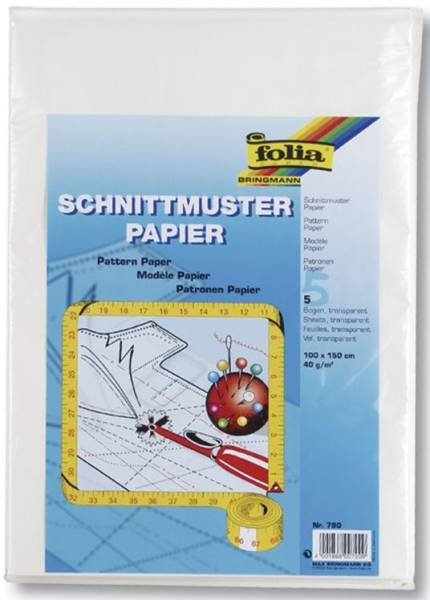 FOLIA Schnittmusterpapier transp. 790 100x150cm Pg5Bg