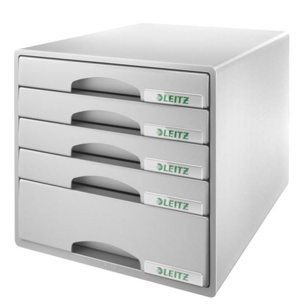 LEITZ Schubladenbox Plus grau 5211-00-85 5 Laden