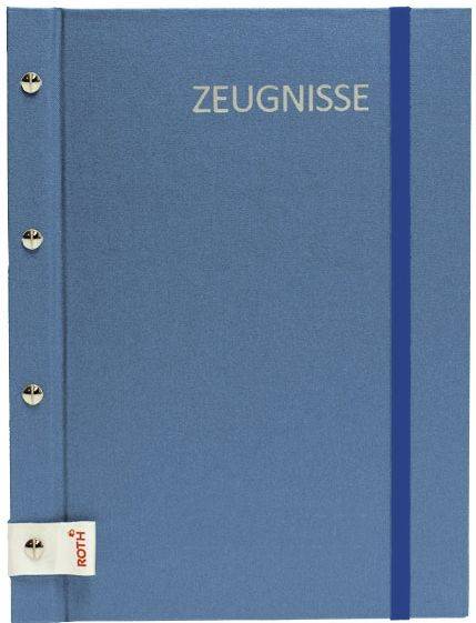 ROTH Zeugnismappe A4 Metallium blau 88566 inkl. 12 Hüllen