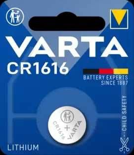 VARTA Knopfzellen-Batterie CR1616 06616101401 Electronics