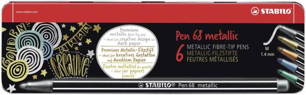 STABILO Faserschreiber 6ST metallic sortiert 6806/8-32 im Metalletui