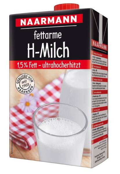 NAARMANN H-Milch 1.5% Fett 12x1L 930/710